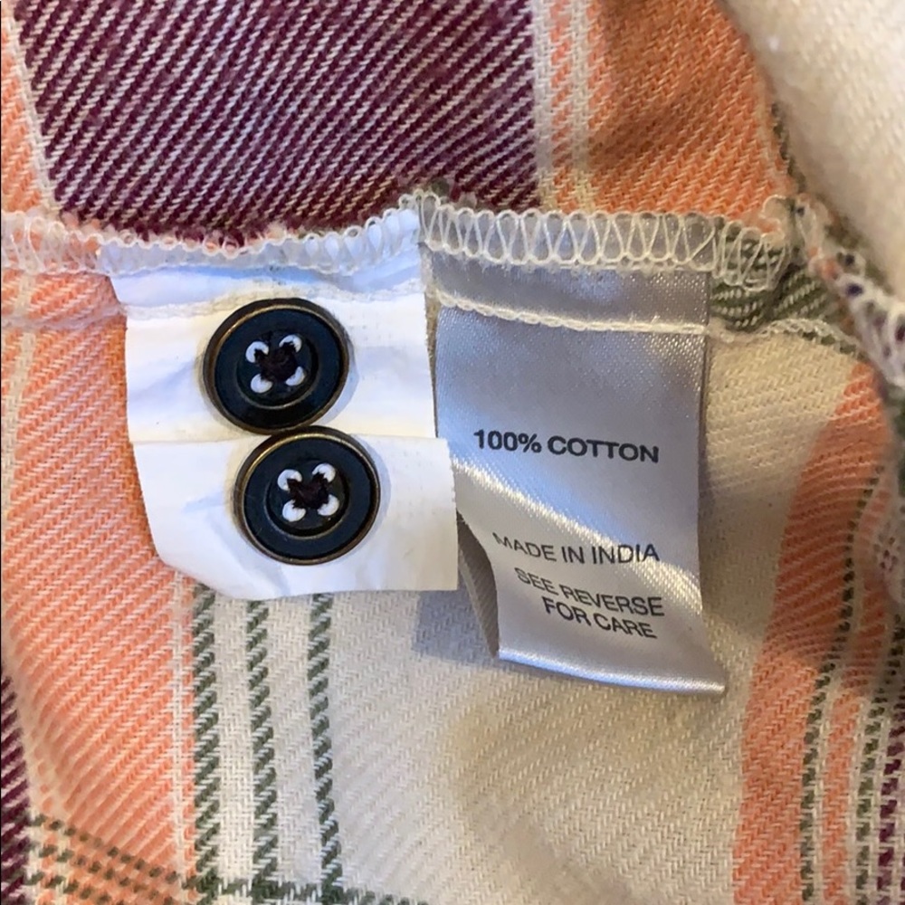 Bke Multi-Color Button Up Flannel Top - image 6